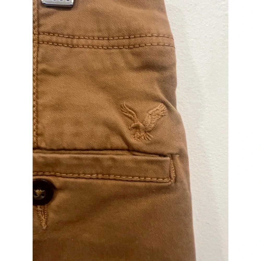 American Eagle Pants Mens Brown Extreme Flex Original Straight Chino Size 28x34